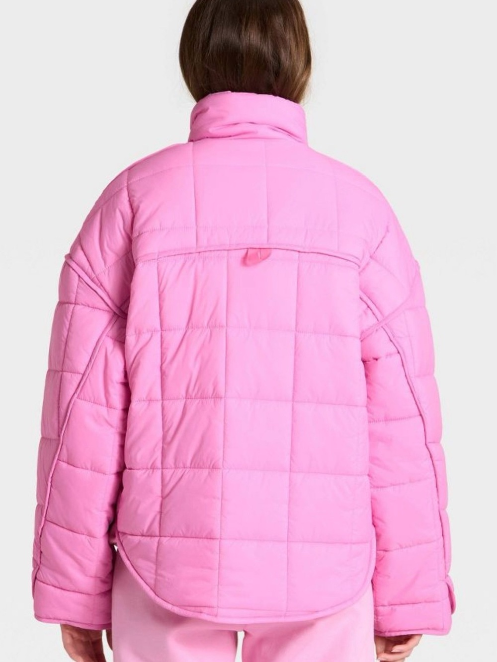 JoyLab Women’s Oversized Quilted Puffer Jacket Pink Size Medium NWT - Picture 3 of 4